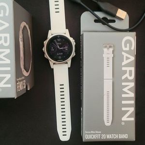 Garmin Fenix 5s, New white band w/box & charger